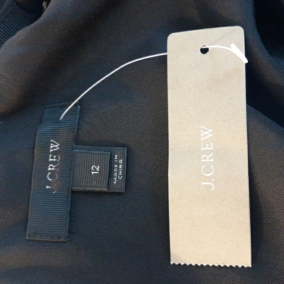 Ladies J. Crew Black Scalloped Dress NWT'S - Picture 3 of 5